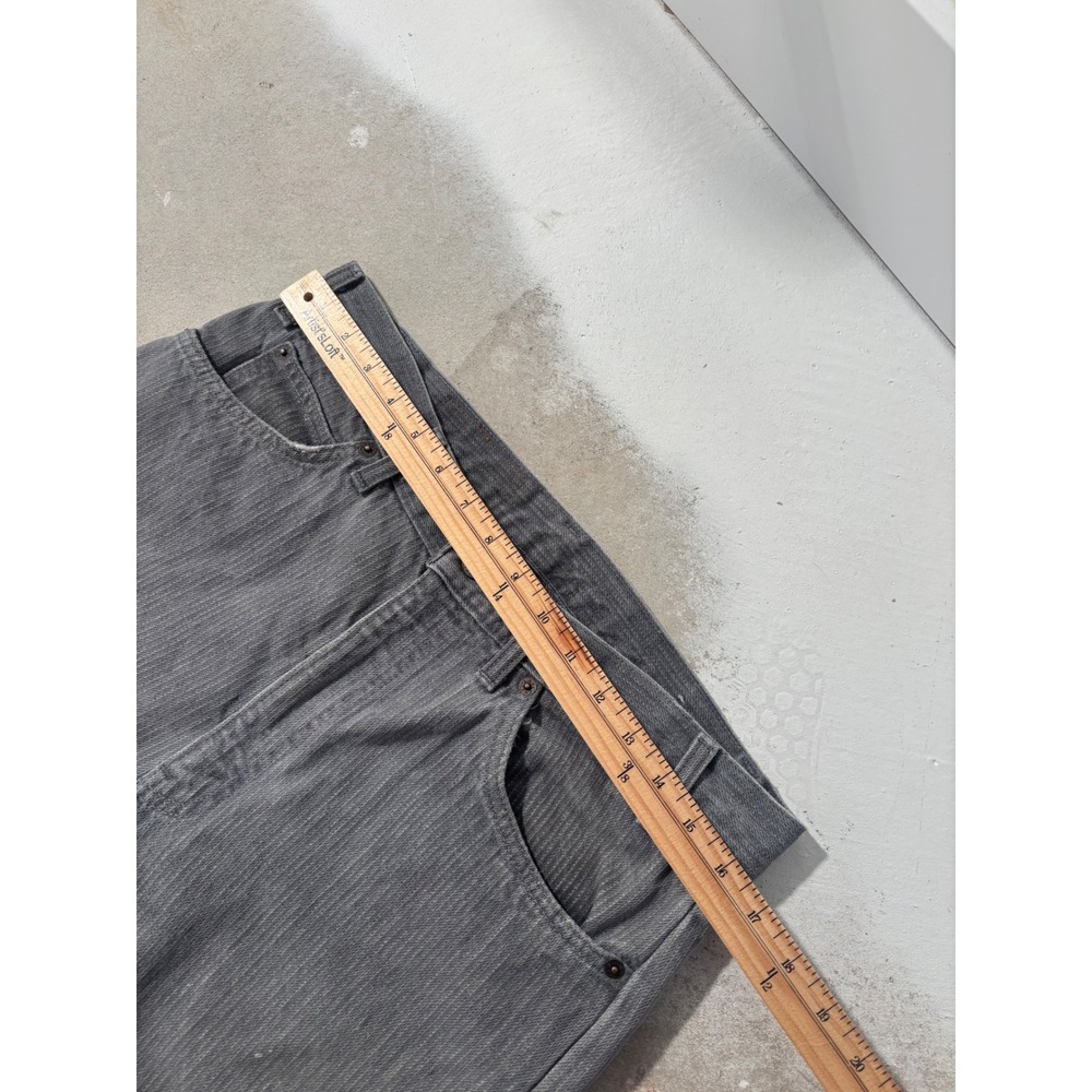 Vintage Levis 505 Grey Pinstripe Jeans Mens 32x32 Straight Leg Red Tab 80s Rare - Picture 7 of 7